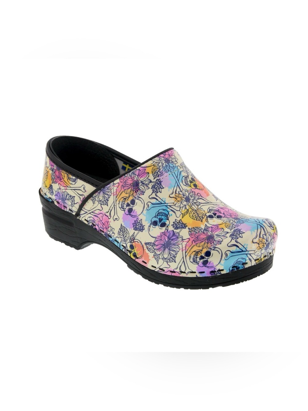 Women’s Floral Skull Slip-On Clog - Multicolor